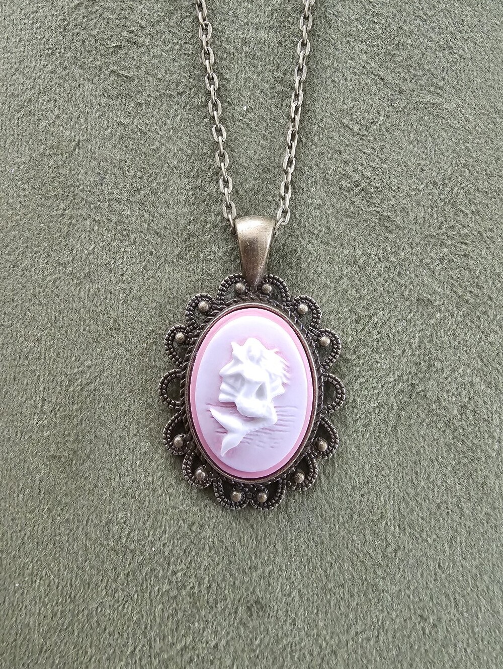 Vintage Mermaid Cameo Necklace